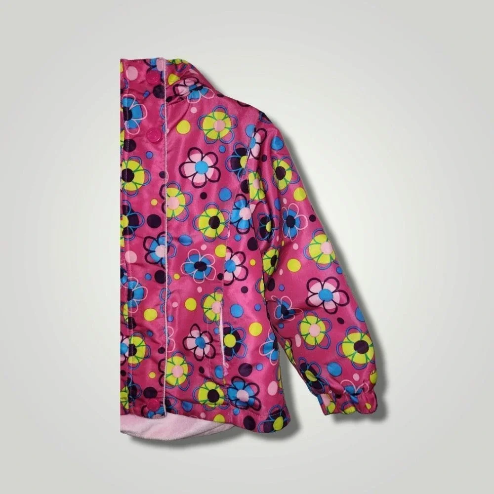 London Fog hooded floral full zip jacke 4t